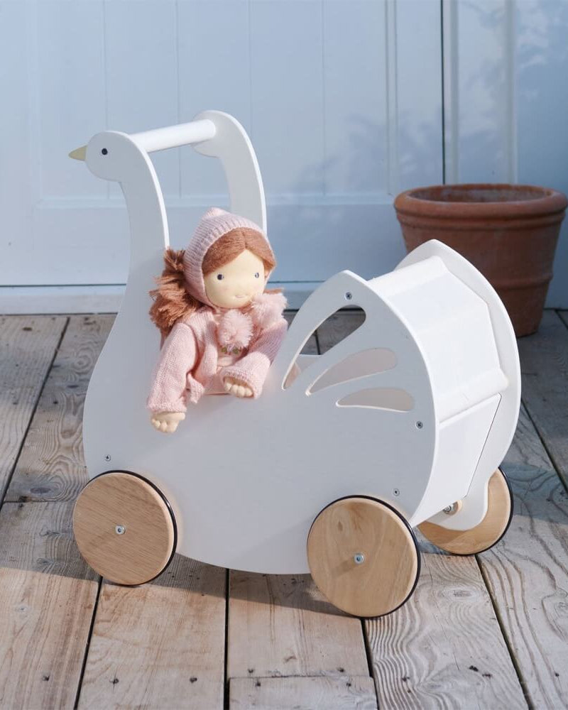 Poussette Sweet Swan pour poupée - Jouets d'imitation - Boutique LeoLudo - Tender Leaf Toys
