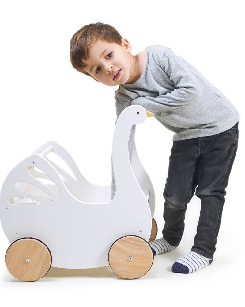 Poussette Sweet Swan pour poupée - Jouets d'imitation - Boutique LeoLudo - Tender Leaf Toys