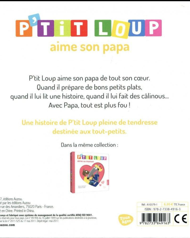 P'tit Loup aime son papa - Livres - Boutique LeoLudo - Auzou