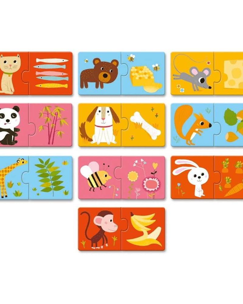 Puzzle duo - À table! (10 x 2 pcs) - Casse - têtes - Boutique LeoLudo - Djeco