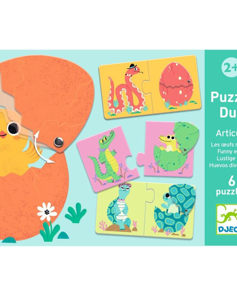 Puzzle duo Articulo - Les oeufs rigolos - Casse - têtes - Boutique LeoLudo - Djeco