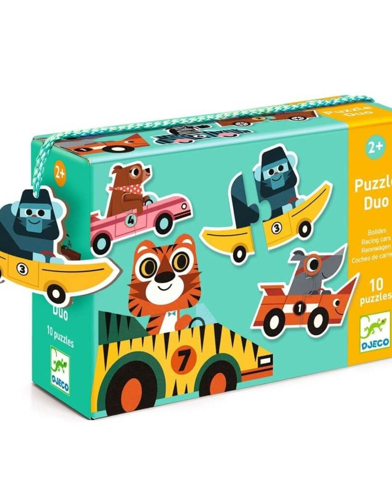 Puzzle duo - Bolides (10 x 2 pcs.) - Casse - têtes - Boutique LeoLudo - Djeco