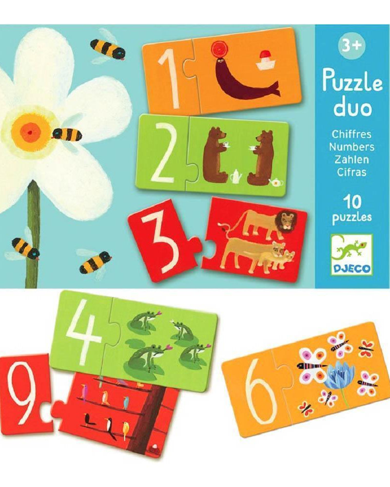 Puzzle duo - Chiffres - Casse - têtes - Boutique LeoLudo - Djeco
