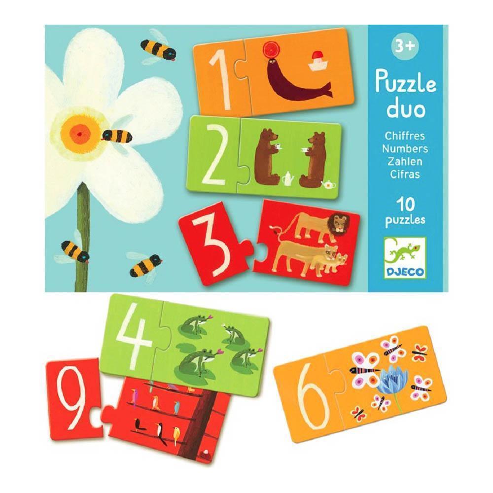 Puzzle duo - Chiffres - Casse - têtes - Boutique LeoLudo - Djeco