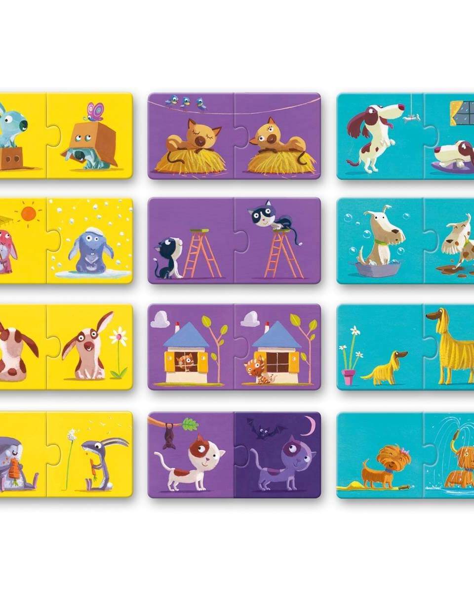 Puzzle duo - Contraires - Casse - têtes - Boutique LeoLudo - Djeco