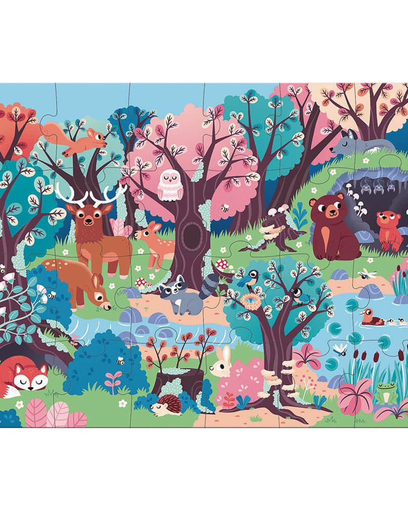 Puzzle magique - La forêt (24 pcs) - Casse - têtes - Boutique LeoLudo - Janod