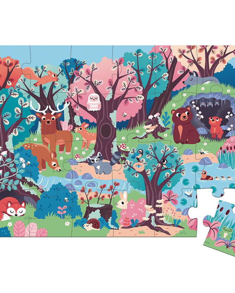 Puzzle magique - La forêt (24 pcs) - Casse - têtes - Boutique LeoLudo - Janod