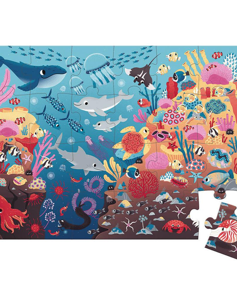 Puzzle magique - L'océan (24 pcs) - Casse - têtes - Boutique LeoLudo - Janod