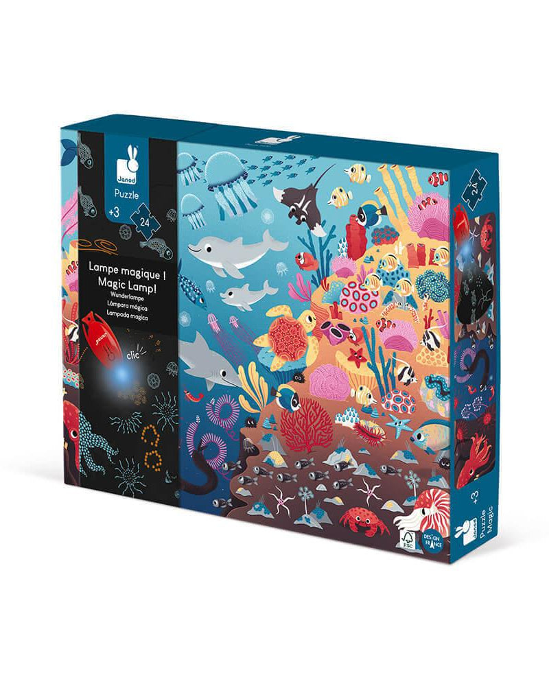 Puzzle magique - L'océan (24 pcs) - Casse - têtes - Boutique LeoLudo - Janod