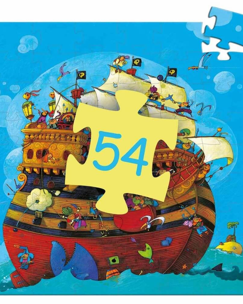 Puzzle silhouette - Bateau du pirate Barberousse (54 pcs) - Casse - têtes - Boutique LeoLudo - Djeco