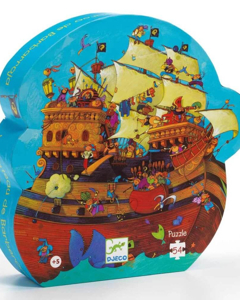 Puzzle silhouette - Bateau du pirate Barberousse (54 pcs) - Casse - têtes - Boutique LeoLudo - Djeco