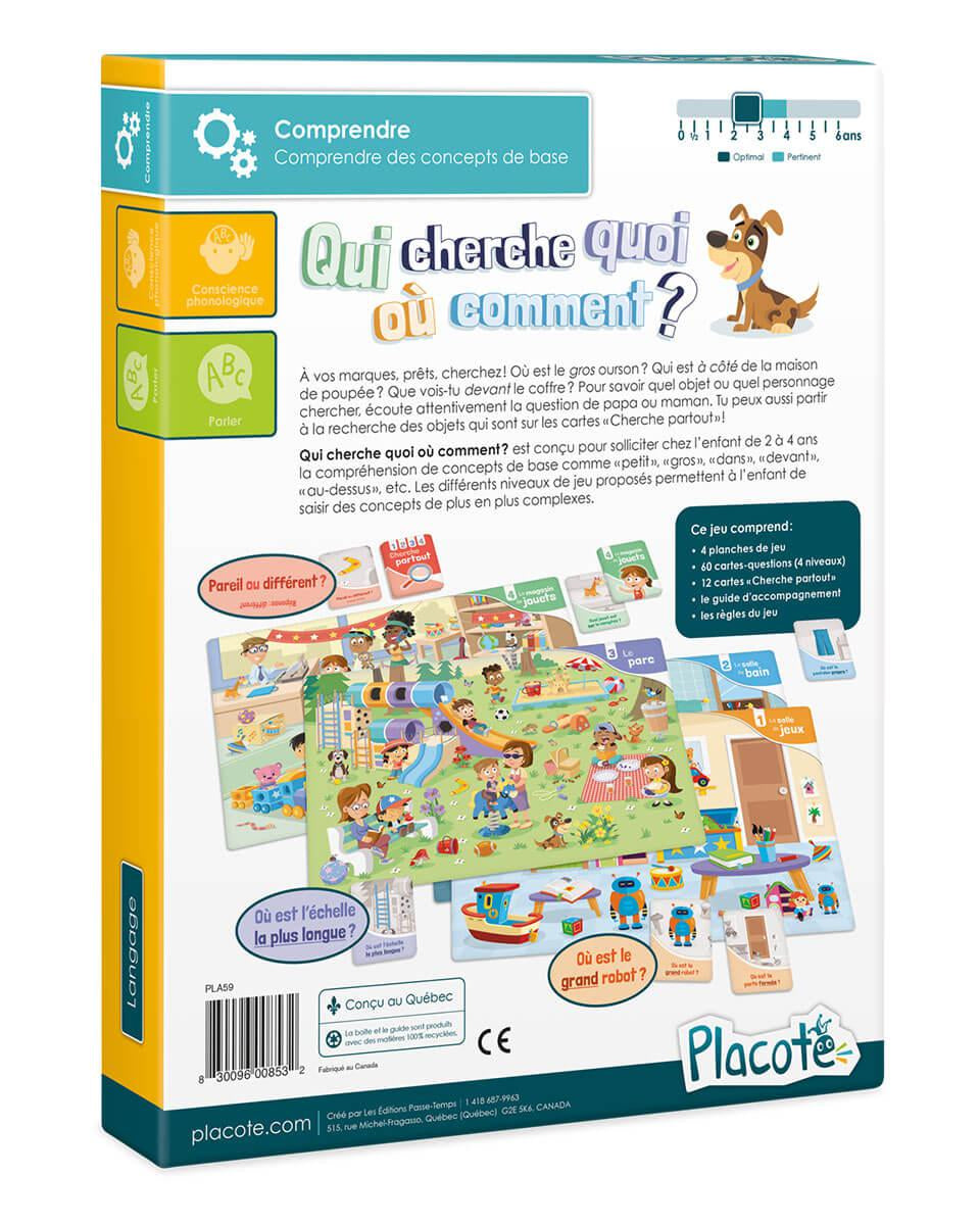 Qui cherche quoi où comment? - Jeux de société - Boutique LeoLudo - Placote