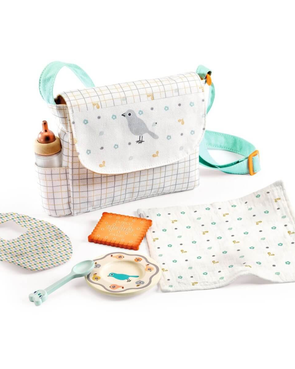 Sac d'accessoires pour l'heure du repas de poupée Pomea - Accessoires poupée - Boutique LeoLudo - Djeco