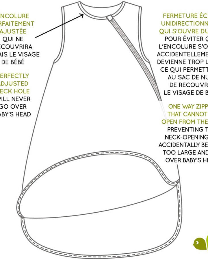 Sac de nuit matelassé en bambou - Mousse (1.0 tog) -Vêtements- Boutique LeoLudo-Perlimpinpin