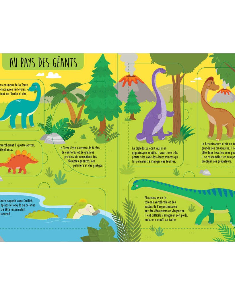 Soulève et découvre - Au temps des dinosaures - Livres - Boutique LeoLudo - Petits Génies