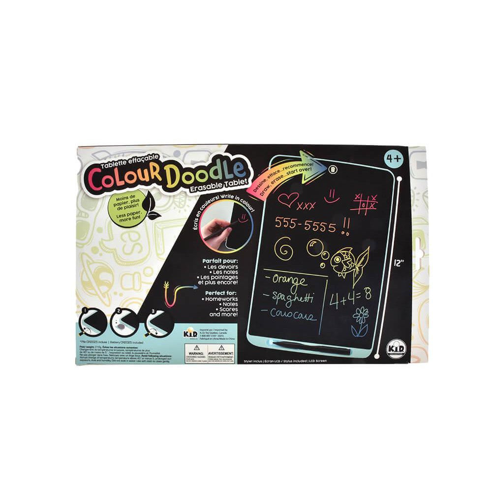Tablette effaçable Colour Doodle-K.I.D. Collection-Boutique LeoLudo