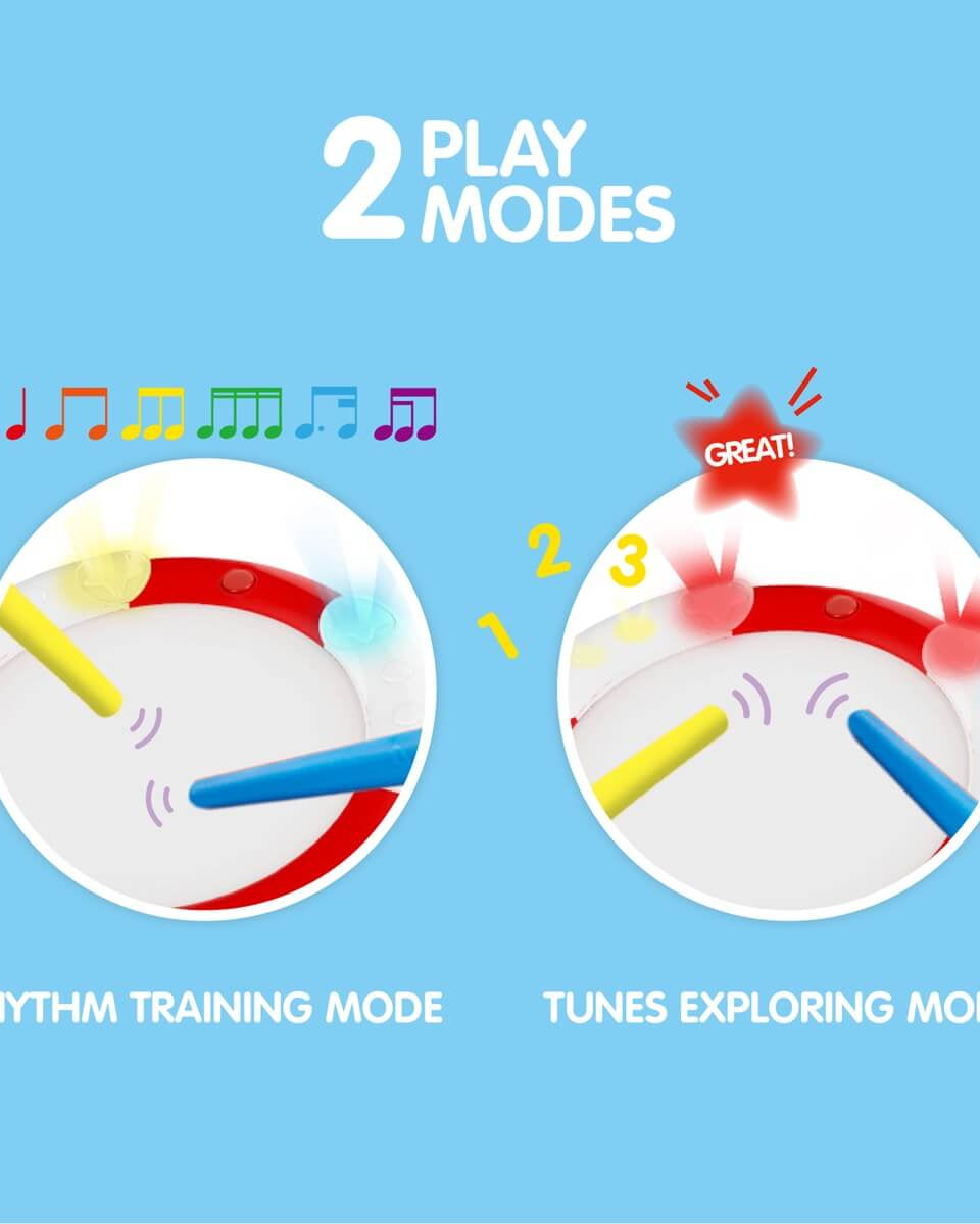Tambour lumineux d'apprentissage interactif - Jouets musicaux - Boutique LeoLudo - Hape