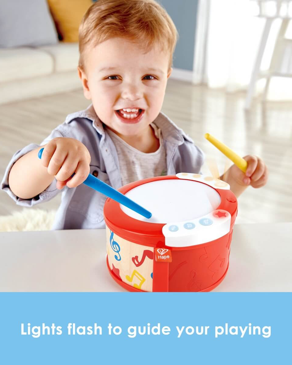 Tambour lumineux d'apprentissage interactif - Jouets musicaux - Boutique LeoLudo - Hape
