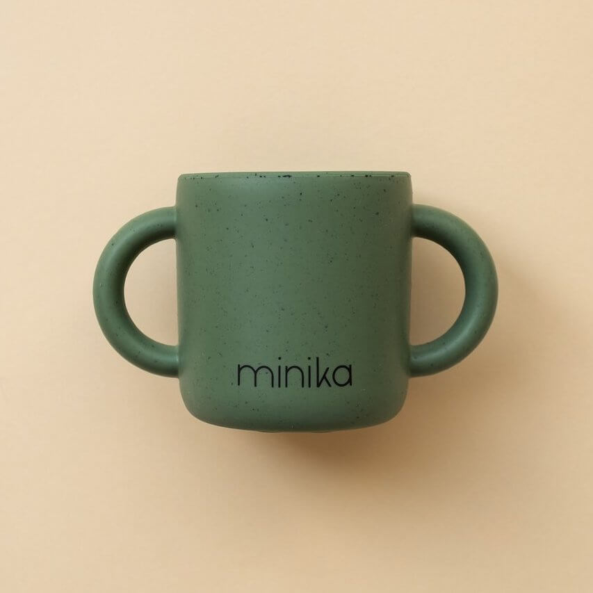 Tasse d'apprentissage avec poignées - Leaf-Accessoires repas-Minika-Boutique LeoLudo