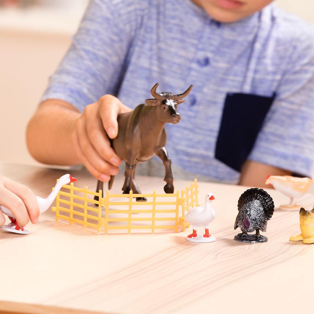 TERRA - Animaux de la ferme en seau (58 pcs) - Figurines - Boutique LeoLudo - Battat