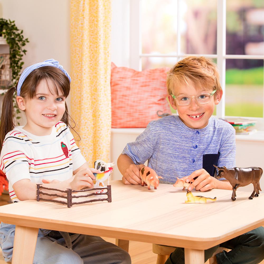 TERRA - Animaux de la ferme en seau (58 pcs) - Figurines - Boutique LeoLudo - Battat