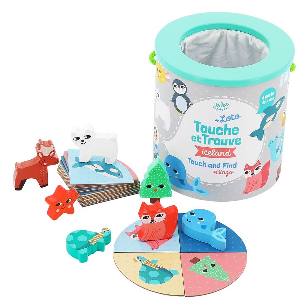 Touche et trouve + bingo Iceland - Jeux de motricité fine - Boutique LeoLudo - Vilac