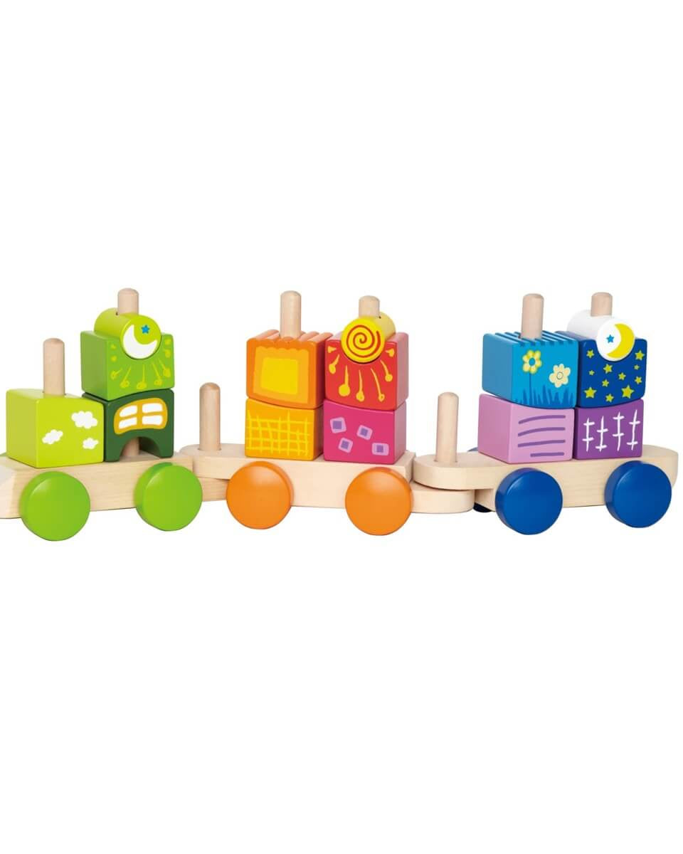 Train de blocs Fantasia - Jouets à trier & empiler - Boutique LeoLudo - Hape