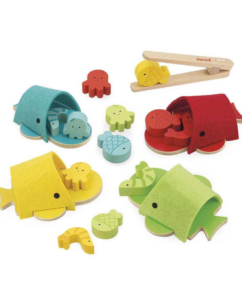 Tri des couleurs Baleines - Jouets à trier & empiler - Boutique LeoLudo - Janod