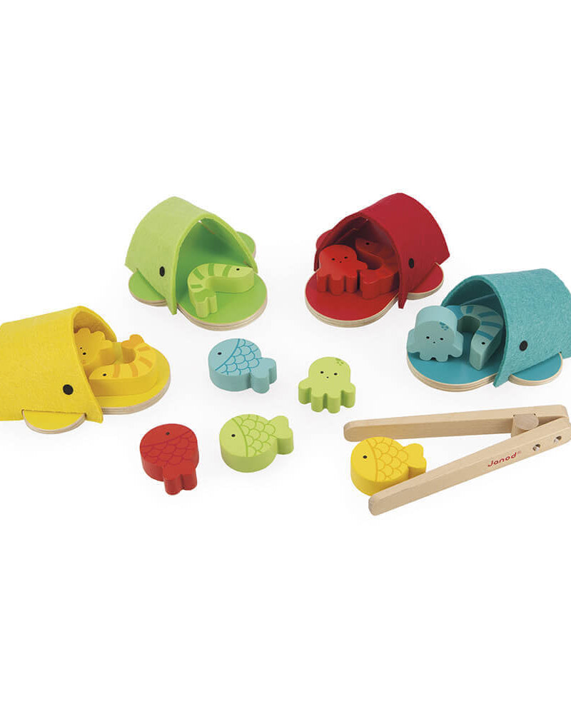 Tri des couleurs Baleines - Jouets à trier & empiler - Boutique LeoLudo - Janod