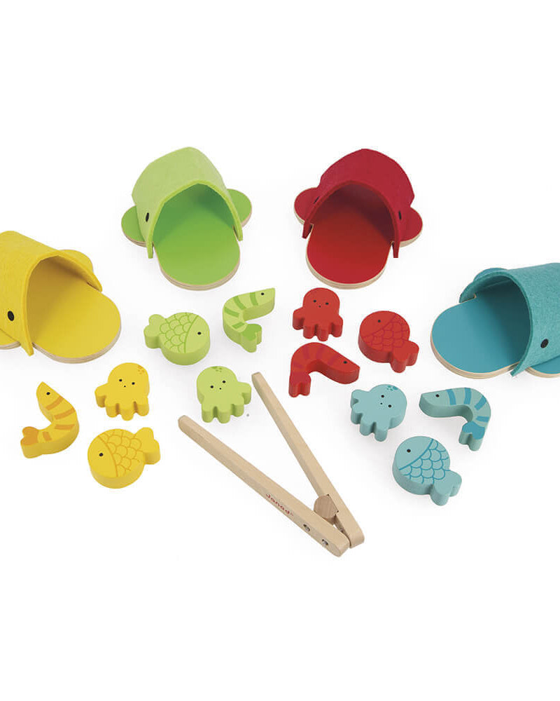 Tri des couleurs Baleines - Jouets à trier & empiler - Boutique LeoLudo - Janod