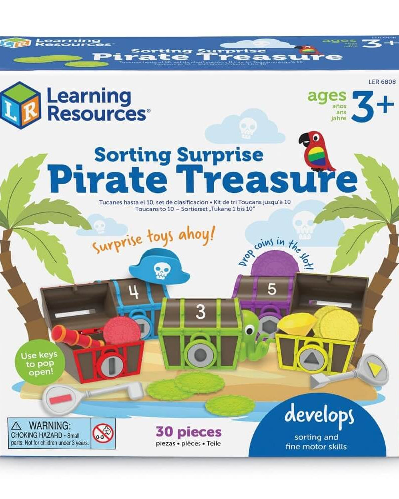 Triage du trésor surprise du pirate - Jouets à trier & empiler - Boutique LeoLudo - Learning Resources