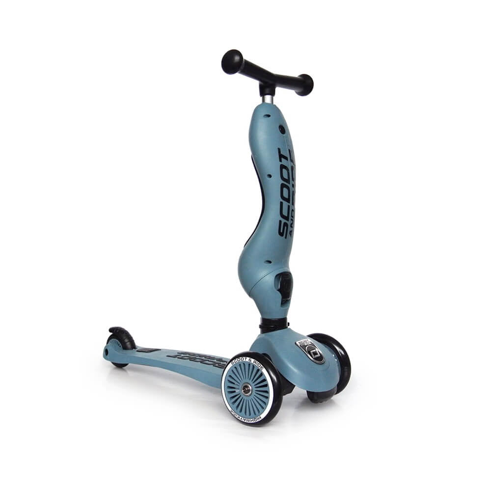 Trottinette 2 - en - 1 Highwaykick 1 - Bleu Acier - Jeux d'extérieur - Boutique LeoLudo - Scoot & Ride