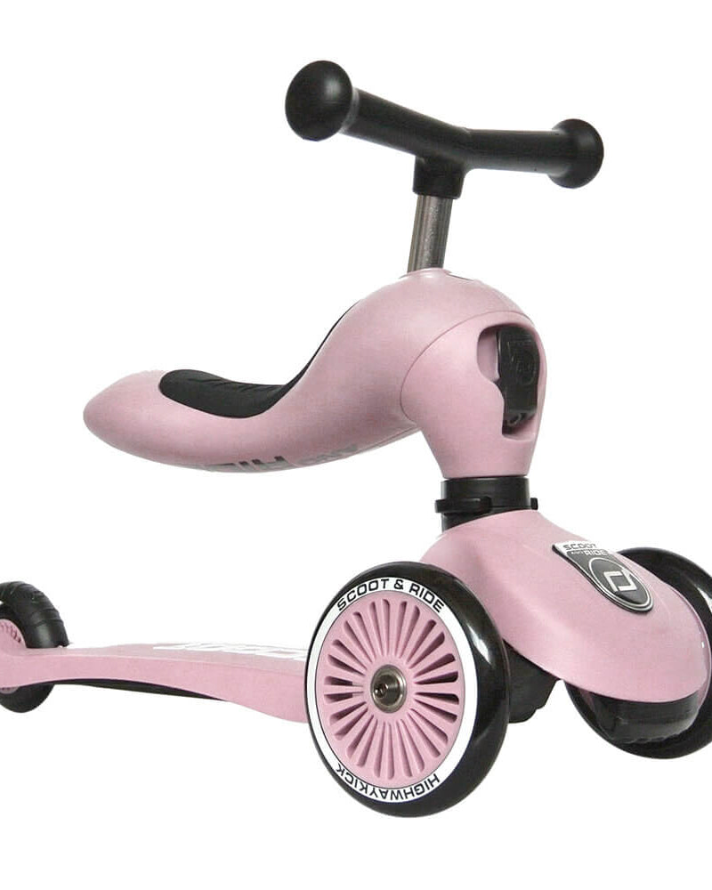 Trottinette 2 - en - 1 Highwaykick 1 - Rose - Jeux d'extérieur - Boutique LeoLudo - Scoot & Ride