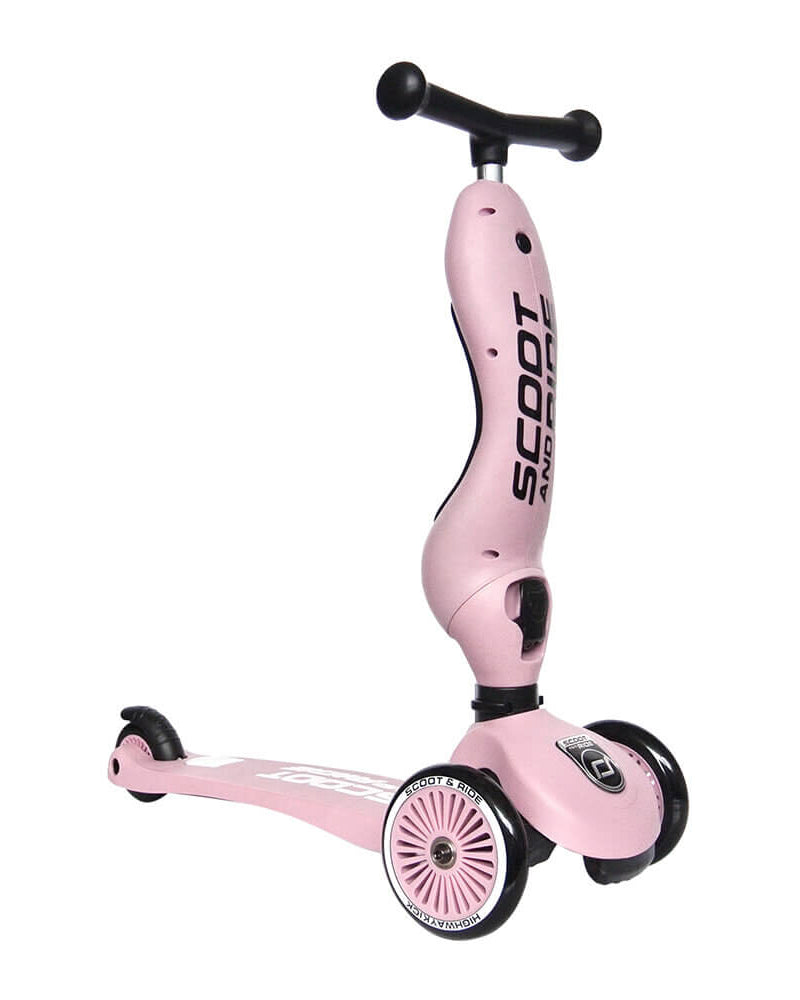 Trottinette 2 - en - 1 Highwaykick 1 - Rose - Jeux d'extérieur - Boutique LeoLudo - Scoot & Ride