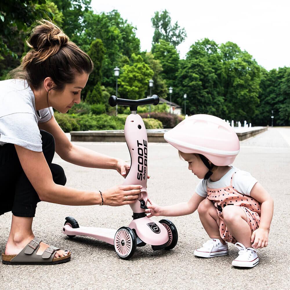 Trottinette 2 - en - 1 Highwaykick 1 - Rose - Jeux d'extérieur - Boutique LeoLudo - Scoot & Ride