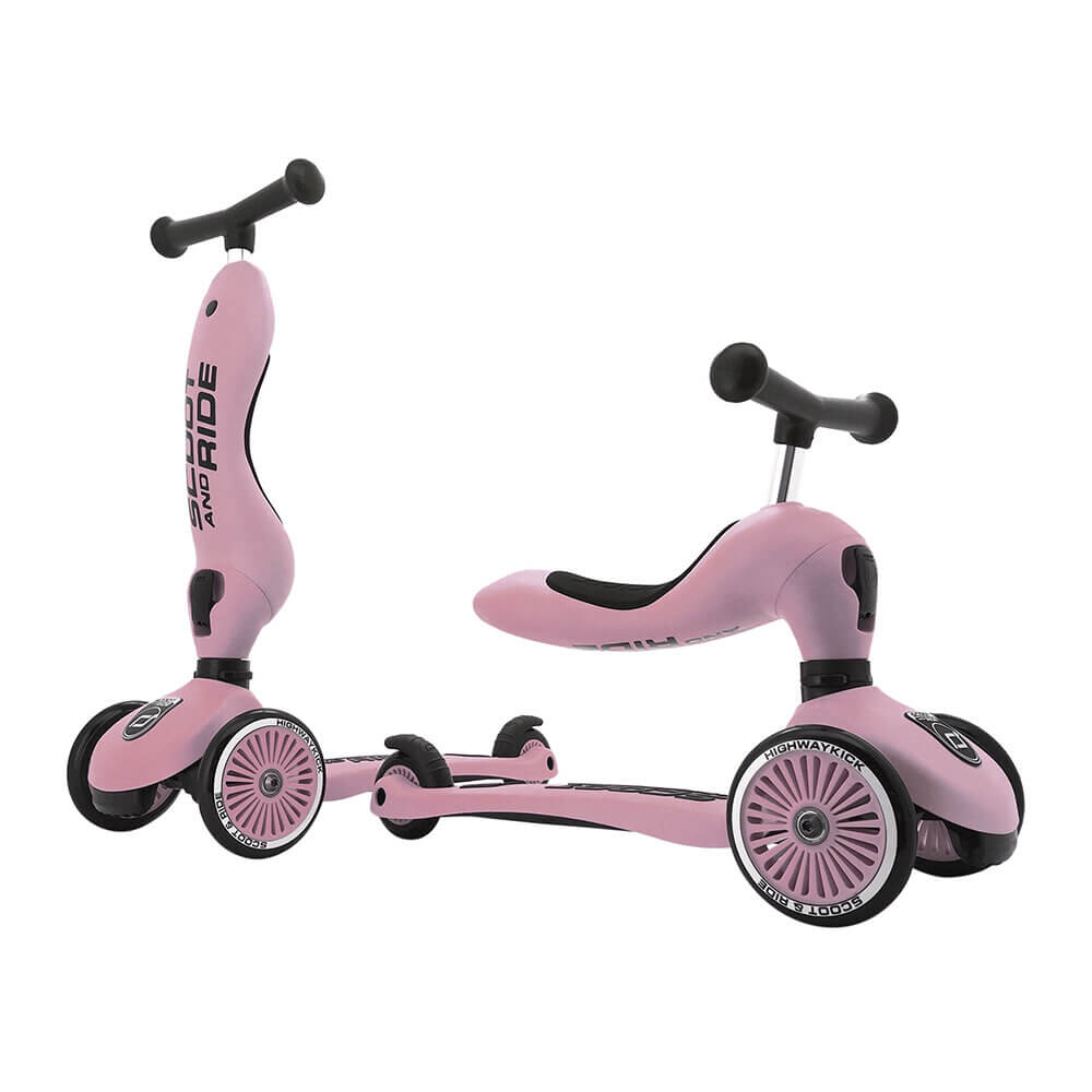 Trottinette 2-en-1 Highwaykick 1 - Rose-Jeu extérieur-Scoot & Ride-Boutique LeoLudo