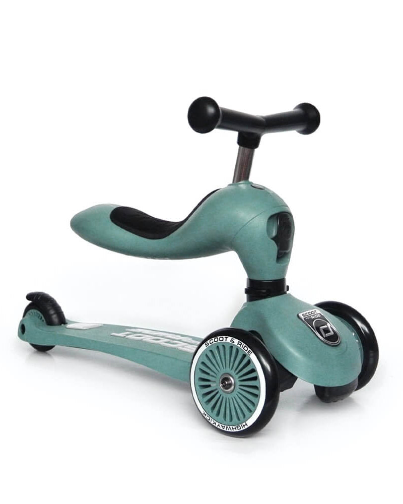 Trottinette 2 - en - 1 Highwaykick 1 - Vert Forêt - Jeux d'extérieur - Boutique LeoLudo - Scoot & Ride