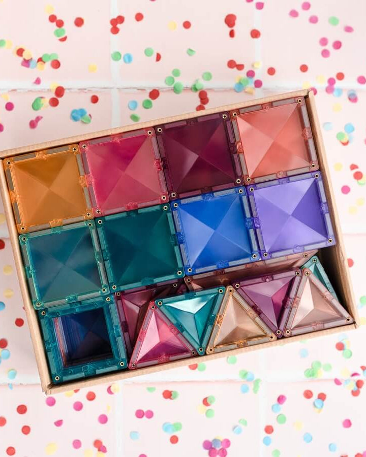 Tuiles magnétiques Connetix - Pastel Creative (120 pcs) - Jeux de construction - Boutique LeoLudo - Connetix