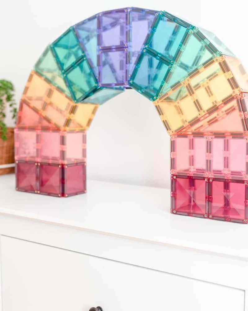 Tuiles magnétiques Connetix - Pastel Mega Pack (202 pcs) - Jeux de construction - Boutique LeoLudo - Connetix