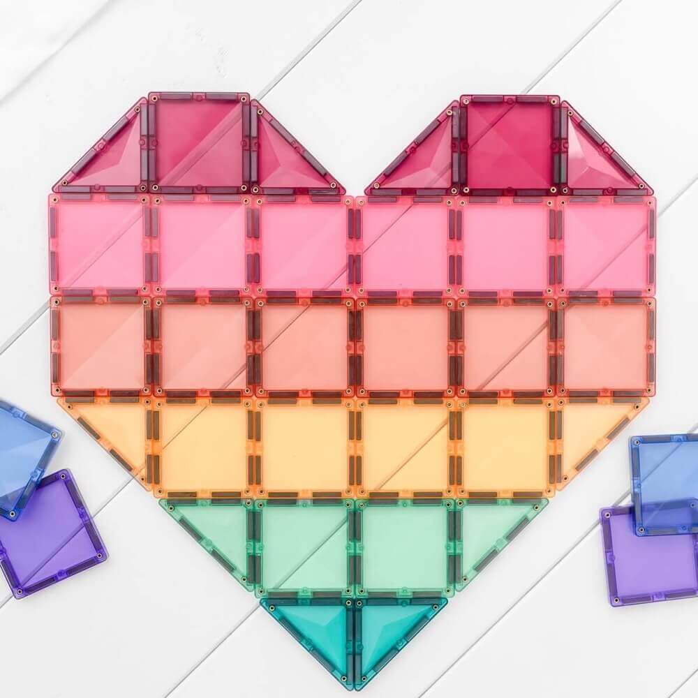 Tuiles magnétiques Connetix - Pastel Mega Pack (202 pcs) - Jeux de construction - Boutique LeoLudo - Connetix