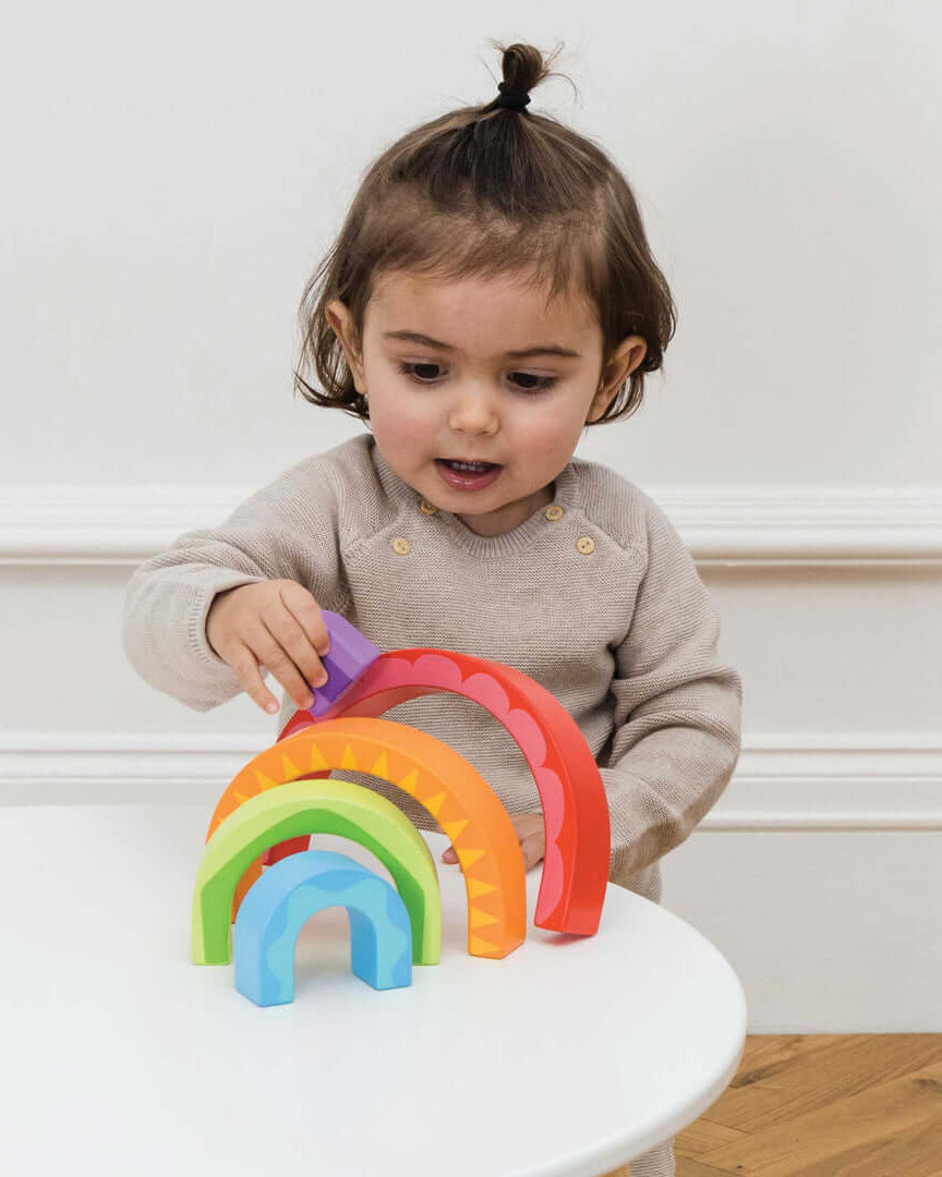 Tunnel arc - en - ciel à empiler - Jouets à trier & empiler - Boutique LeoLudo - Le Toy Van