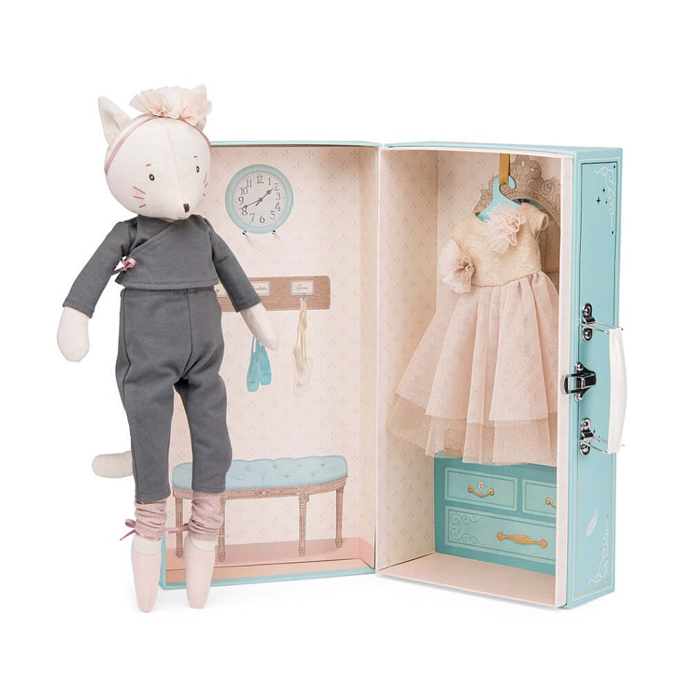 Valise penderie de Célestine - La petite école de danse - Poupées - Boutique LeoLudo - Moulin Roty