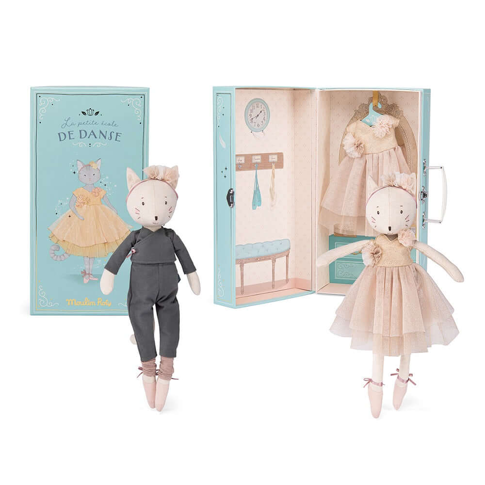 Valise penderie de Célestine - La petite école de danse - Poupées - Boutique LeoLudo - Moulin Roty