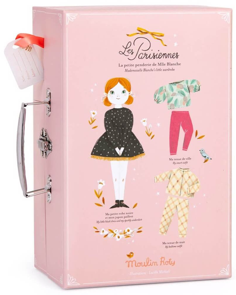 Valise petite garde - robe - Les Parisiennes - Poupées - Boutique LeoLudo - Moulin Roty