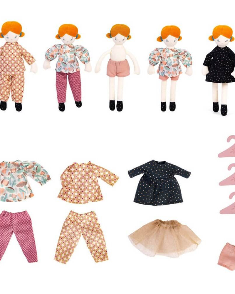 Valise petite garde - robe - Les Parisiennes - Poupées - Boutique LeoLudo - Moulin Roty