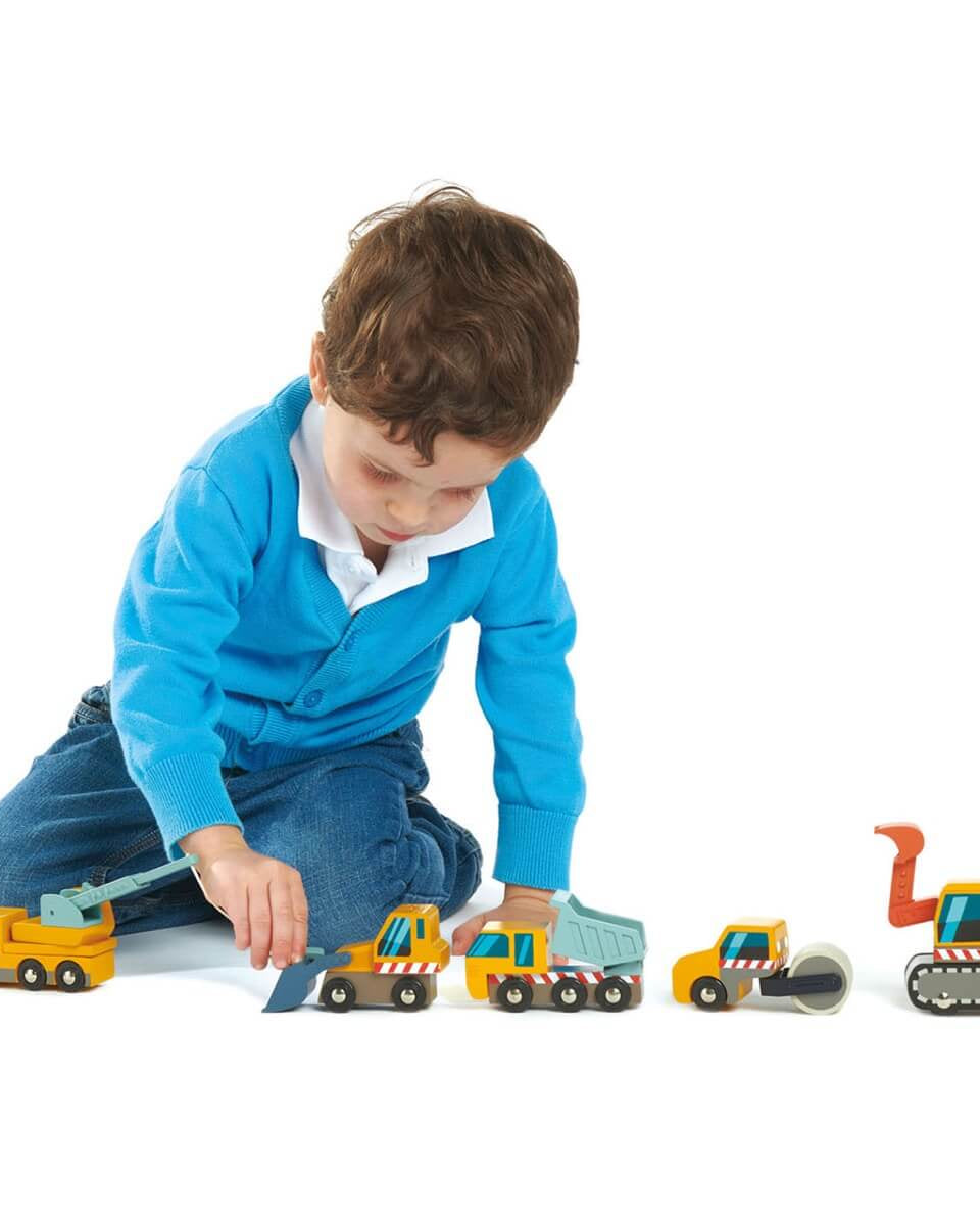 Véhicules du chantier de construction - Véhicules de jeu - Boutique LeoLudo - Tender Leaf Toys