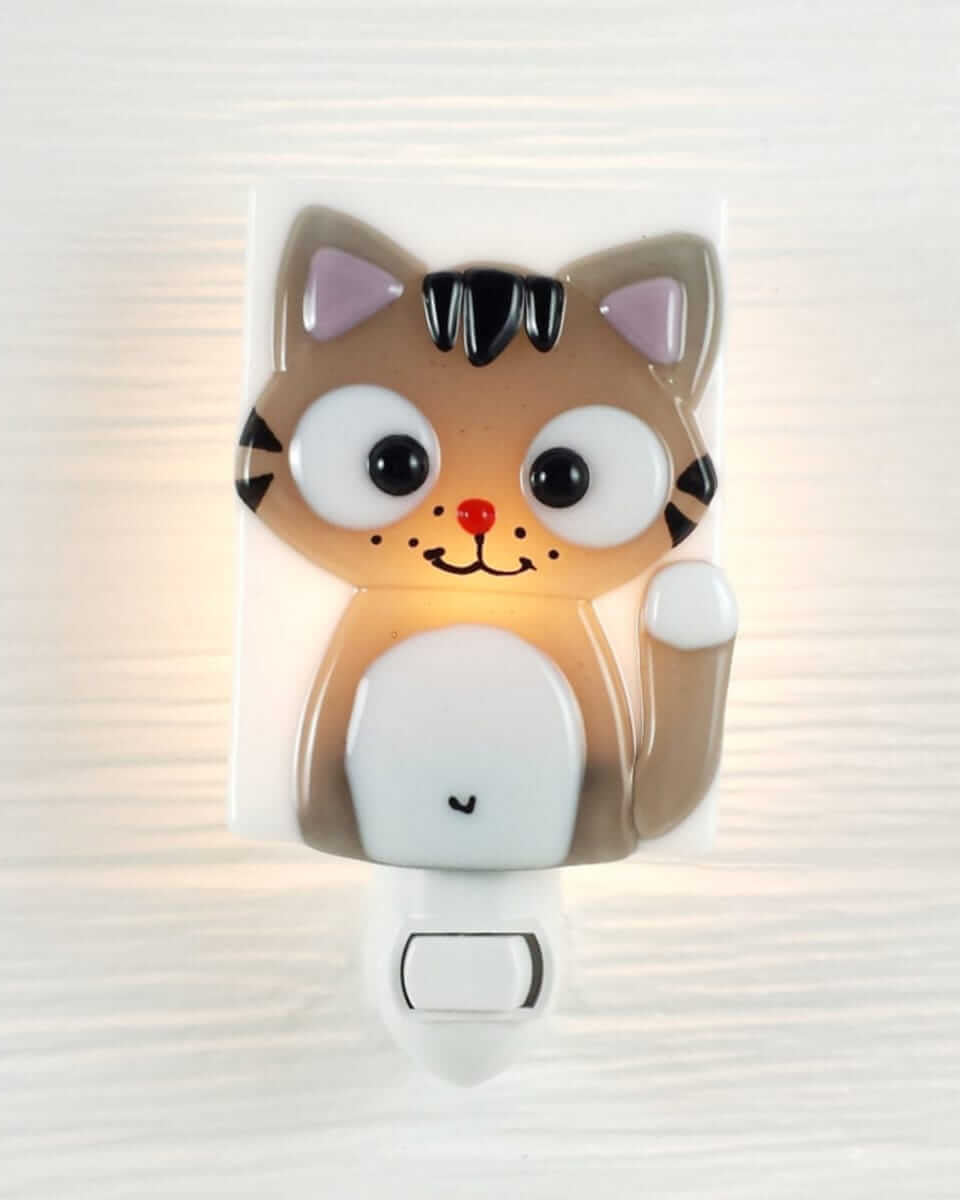 Veilleuse - Ferguson le chat gris -Veilleuses- Boutique LeoLudo-Veille sur toi