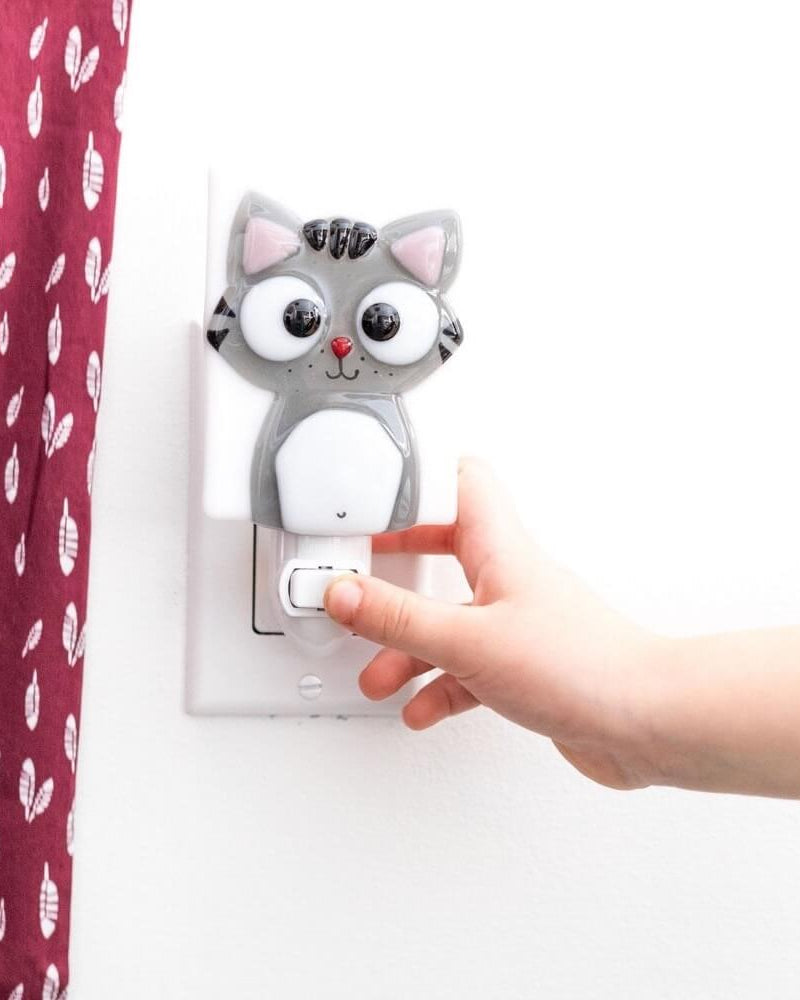 Veilleuse - Ferguson le chat gris -Veilleuses- Boutique LeoLudo-Veille sur toi