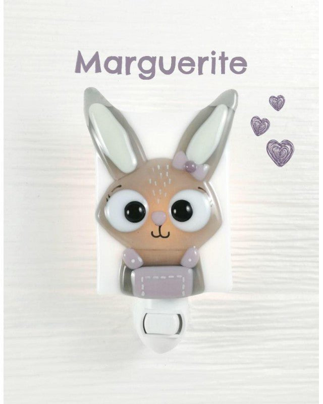 Veilleuse - Marguerite la Lapine grise -Veilleuses- Boutique LeoLudo-Veille sur toi