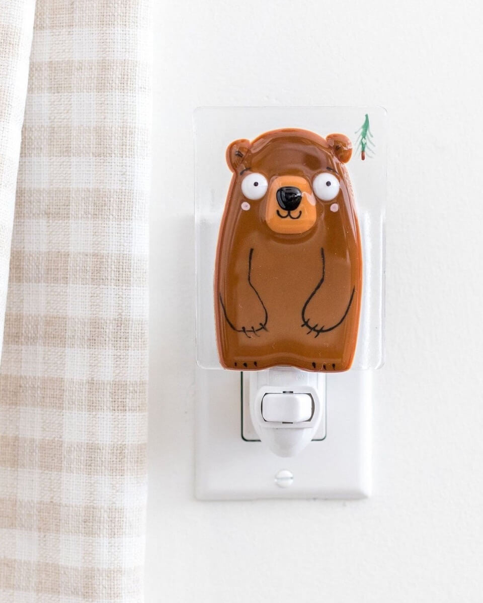 Veilleuse - Winston l'ours brun -Veilleuses- Boutique LeoLudo-Veille sur toi